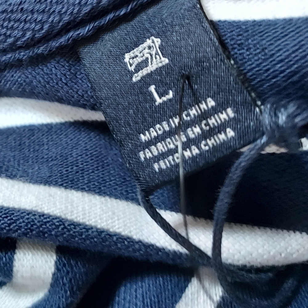 Scotch & Soda Men's Short Sleeve Blue and White Stripe Polo Size Large NEW NWT - Picture 9 of 13